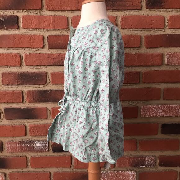 Cherokee Girl's Teal Button Down Tunic - Size 4T - Picture 4 of 6